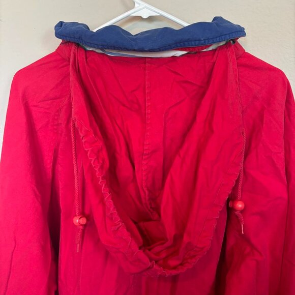 Eddie Bauer Colorful Lined Red Zip Up Coat Jacket - Picture 6 of 7